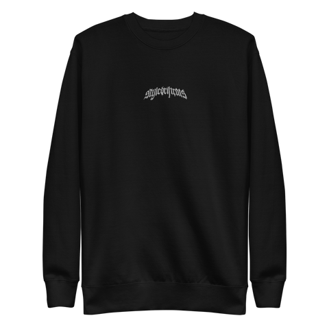 Bound Embroidered Crew Neck